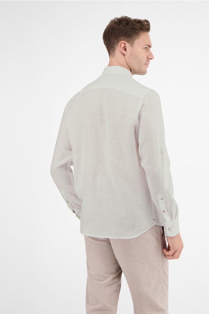 OVERHEMD VAN LINNEN EN KATOEN MIX 2541111 100 WHITE